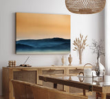 Paul Sinus Wandbild 120x80cm Berge Gebirge Bergkette Natur Nebel Horizont