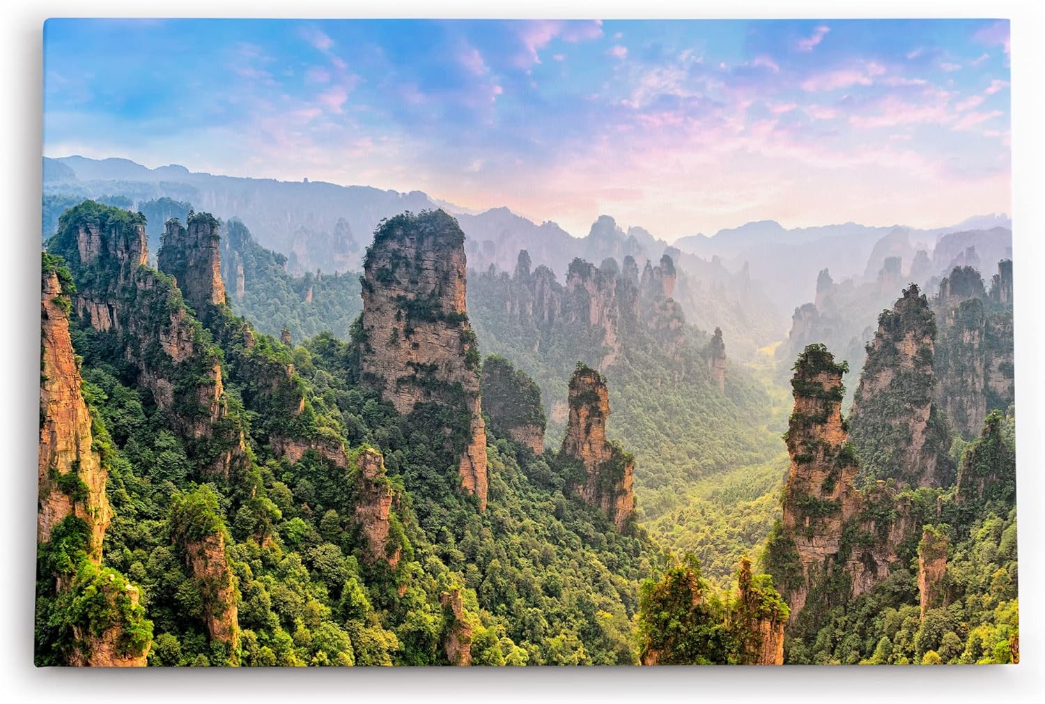 Paul Sinus Wandbild 120x80cm China Zhangjiajie Sandsteinformationen Berglandschaft Felsen