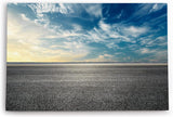 Paul Sinus Wandbild 120x80cm Straße Asphalt Horizont Himmel Fotokunst Sonnenuntergang