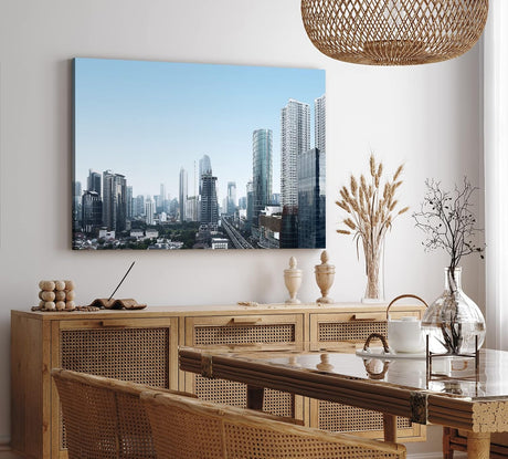 Paul Sinus Wandbild 120x80cm Großstadt Metropole Hochhäuser Büro Wolkenkratzer Business