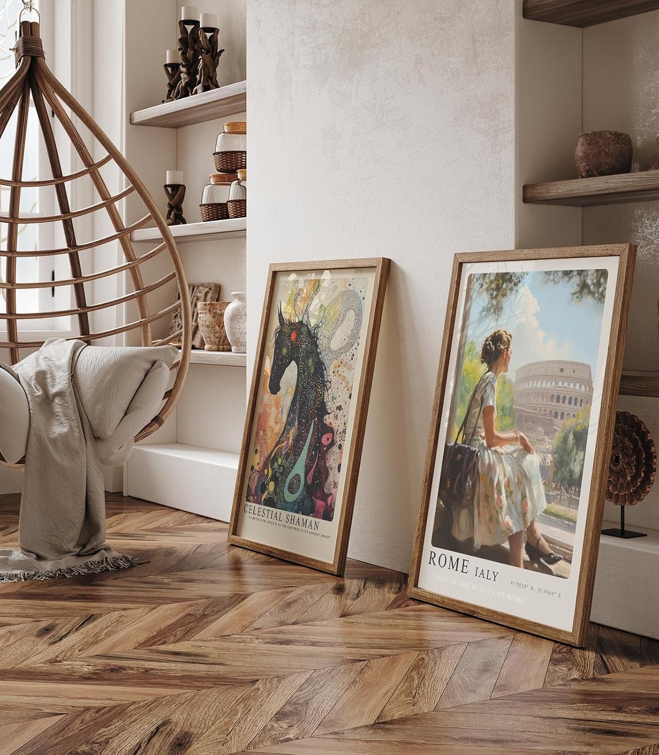 Paul Sinus Leinwandbild 40x60cm Lost in the Beauty of Rome – Italien, Kolosseum, Vintage-Stil, Romantik, Nostalgie, Reise, Architektur, Kultur