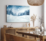 Paul Sinus Wandbild 120x80cm Schnee Winter Weiß Kunstvoll Schneeflocken