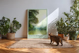 Paul Sinus Kunstdruck 40x60cm Morning River – Flusslandschaft mit Licht und Nebel am Morgen