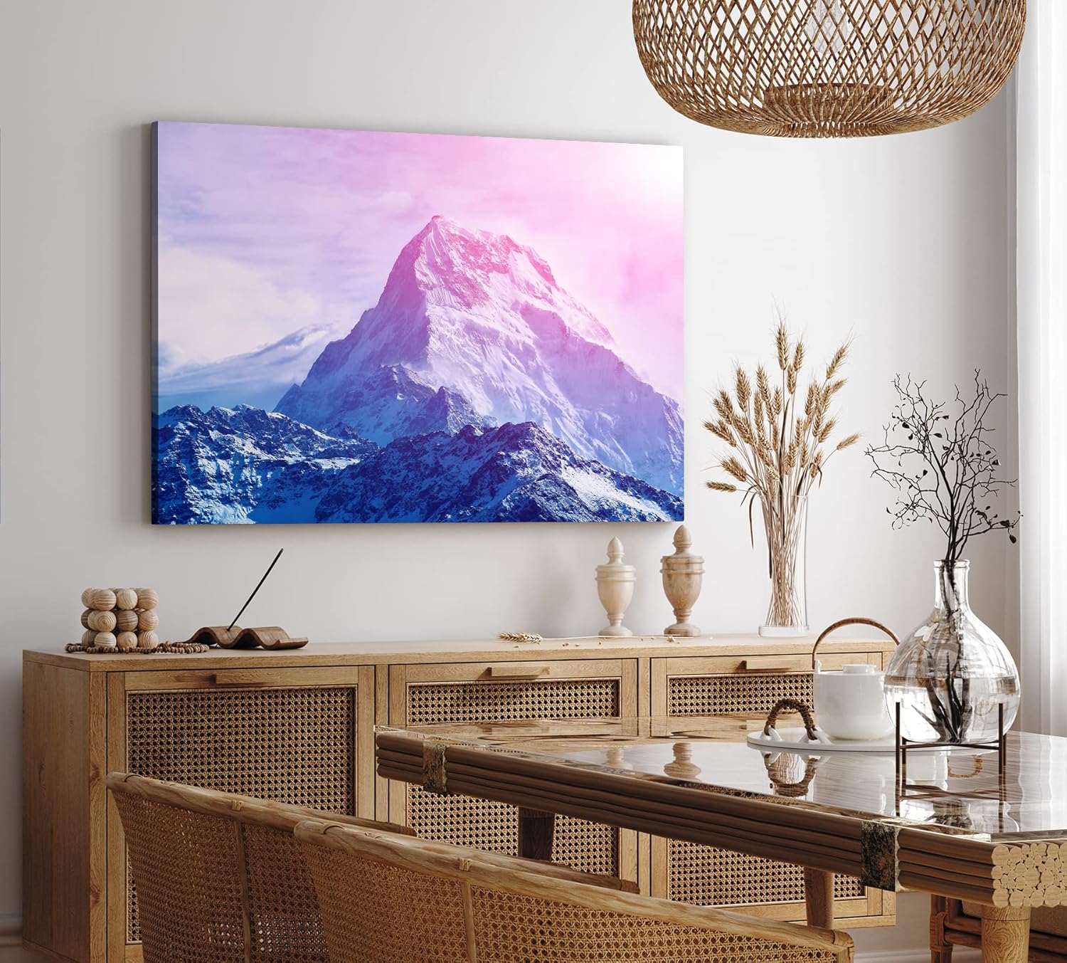 Paul Sinus Wandbild 120x80cm Ama Dablam Berggipfel Nepal Himalaya Berg Blau