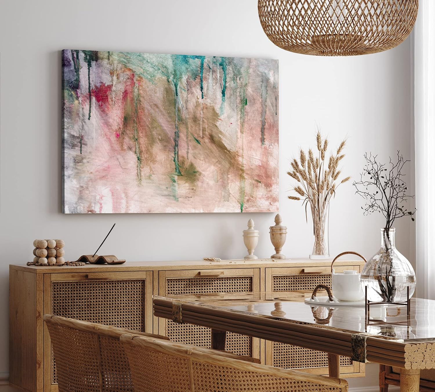 Paul Sinus Wandbild 120x80cm Abstrakte Struktur Kunstvoll Modern Farben Beige