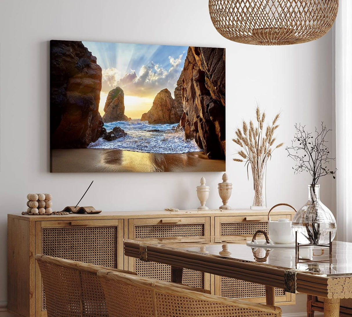 Paul Sinus Wandbild 120x80cm Cabo da Roca Portugal Atlantik Bucht Strand Felsen