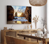 Paul Sinus Wandbild 120x80cm Cabo da Roca Portugal Atlantik Bucht Strand Felsen