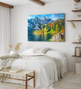 Paul Sinus Wandbild 120x80cm Österreich Dachsteingebirge Spiegelsee Alpen Alpensee