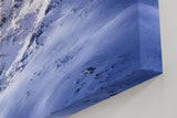 Sinus Art Wandbild 120x80cm Imposanter Schneegipfel unter blauem Himmel mit Licht- und Schattenspiel