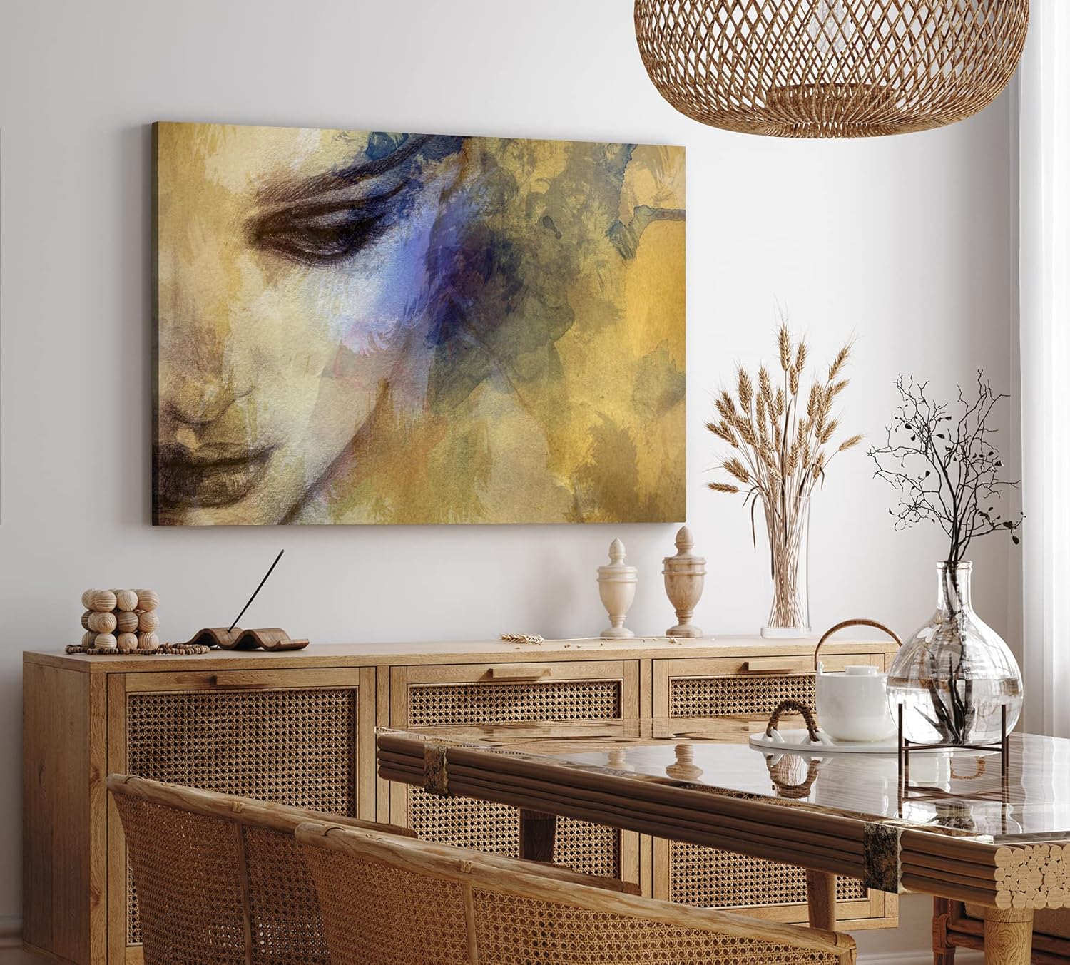 Paul Sinus Wandbild 120x80cm Junge Frau Porträt Kunstvoll Feminin Schönheit