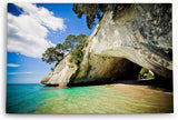 Paul Sinus Wandbild 120x80cm Kia Ora Neuseeland Meer Sommer Felsen Wolken