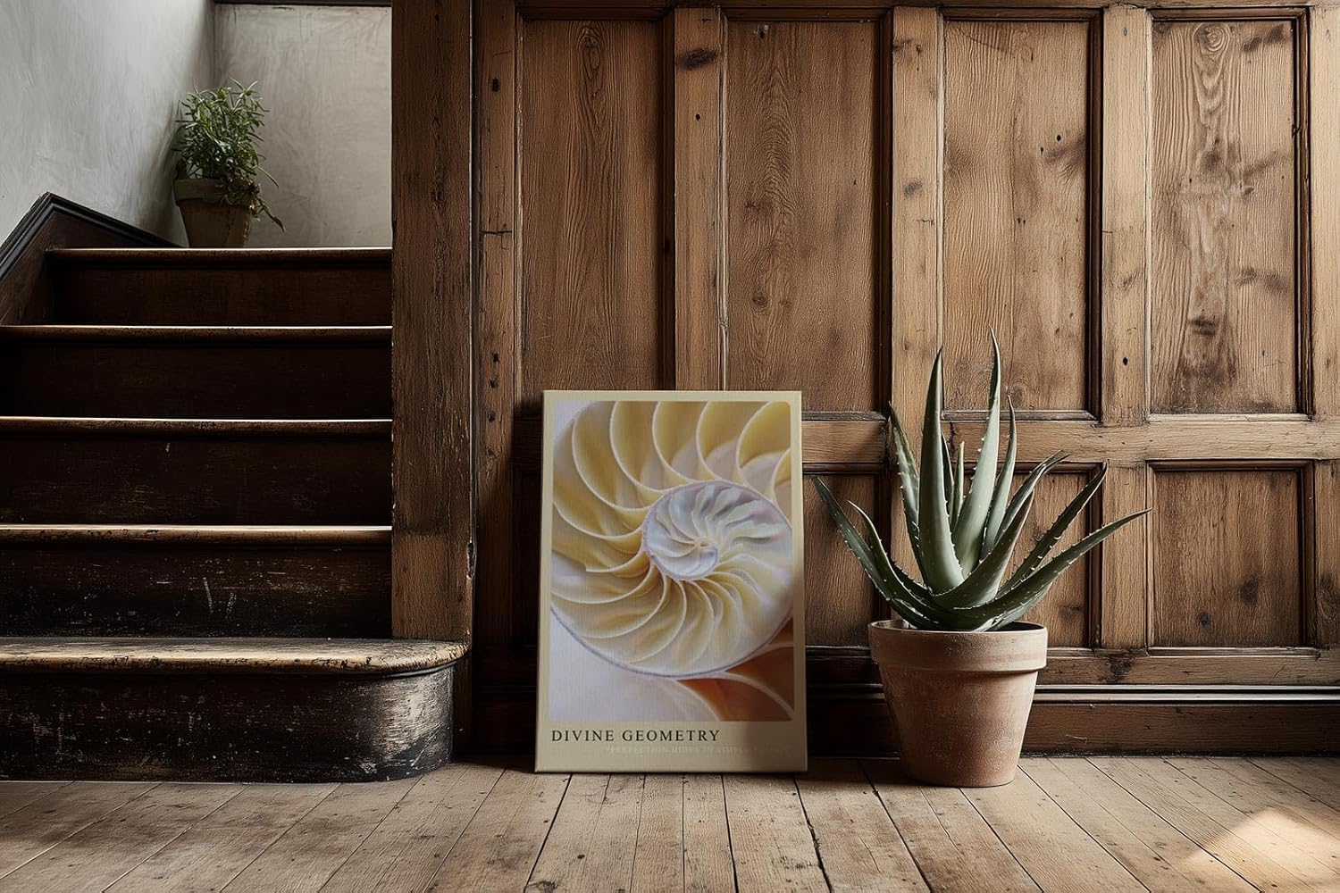Paul Sinus Kunstdruck 40x60cm Divine Geometry – Nautilus-Muschel in harmonischer Spirale
