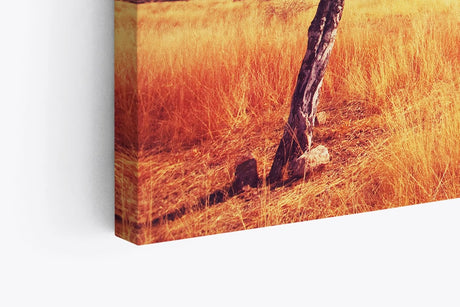 Wandbild 120x80cm Afrikanischen Grasland Berge Baum Natur Wildnis