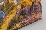 Sinus Art Wandbild 120x80cm Beeindruckende Inselkulisse mit türkisblauen Buchten und weiten Hügelzügen