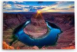 Paul Sinus Wandbild 120x80cm Horseshoe Bend Arizona USA Colorado River Sonnenuntergang