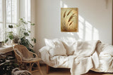 Paul Sinus 60x90cm Wandbild Pampasgras in Goldbeige – Stilvolle Naturkunst mit floraler Leichtigkeit Blume