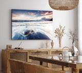 Paul Sinus Wandbild 120x80cm Meer Wellen Strand Himmel Natur Horizont Sonnenstrahl