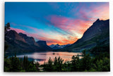 Paul Sinus Wandbild 120x80cm Alpen Alpensee Abends Sonnenuntergang Natur Berge