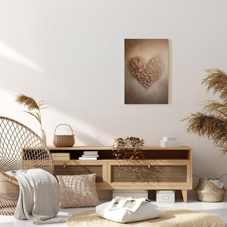 Paul Sinus 60x90cm Wandbild Herz in Blüten – Sanfte Raumpoesie mit floraler Tiefe Blume