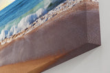 Sinus Art Wandbild 120x80cm Die brechenden Wellen im goldenen Licht erzeugen Ruhe und Dynamik zugleich
