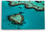 Paul Sinus Wandbild 120x80cm Insel in Herzform Malediven Türkis Meer Herz