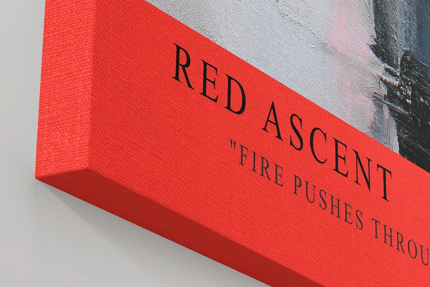 Paul Sinus Wandbild in 40x60cm Red Ascent – Abstraktes Kunstwerk mit intensivem Rot zwischen Schwarz und Weiß