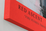 Paul Sinus Wandbild in 40x60cm Red Ascent – Abstraktes Kunstwerk mit intensivem Rot zwischen Schwarz und Weiß