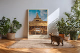 Paul Sinus Kunstdruck 40x60cm Paris Eiffelturm Architekturaufnahme aus ungewöhnlicher Perspektive mit Himmel