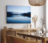 Paul Sinus Wandbild 120x80cm Bergsee Berge See Blau Gebirge Natur Horizont