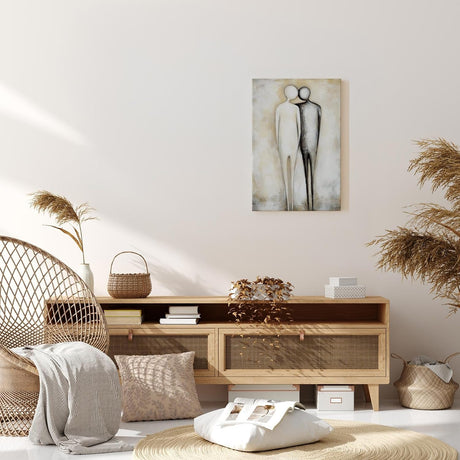 Paul Sinus 60x90cm Wandbild Stille Harmonie – Minimalistische Nähe als berührendes Fokuskunstwerk auf Leinwand erleben