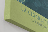 Paul Sinus Wandbild in 40x60cm La Cigarette – elegante Frau im Retro-Stil mit Zigarette, künstlerisches Porträt in Grüntönen
