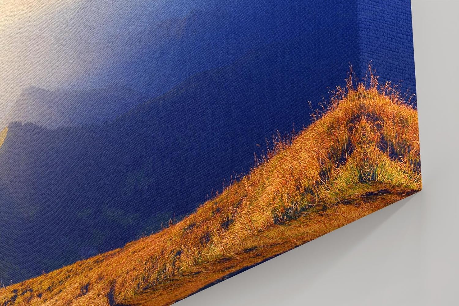 Sinus Art Wandbild 120x80cm Imposanter Sonnenaufgang mit leuchtendem Horizont und tiefer Perspektive