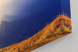 Sinus Art Wandbild 120x80cm Imposanter Sonnenaufgang mit leuchtendem Horizont und tiefer Perspektive