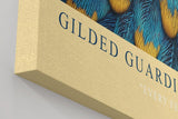 Paul Sinus Wandbild in 40x60cm Gilded Guardian Detailreiches Vogelportrait mit goldenen Akzenten