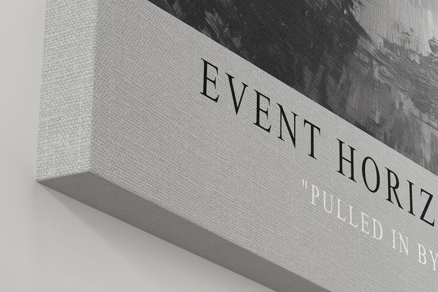 Paul Sinus Wandbild in 40x60cm Event Horizon – Monochrome Abstraktion mit tiefem Zentrum und kraftvollen Strukturen