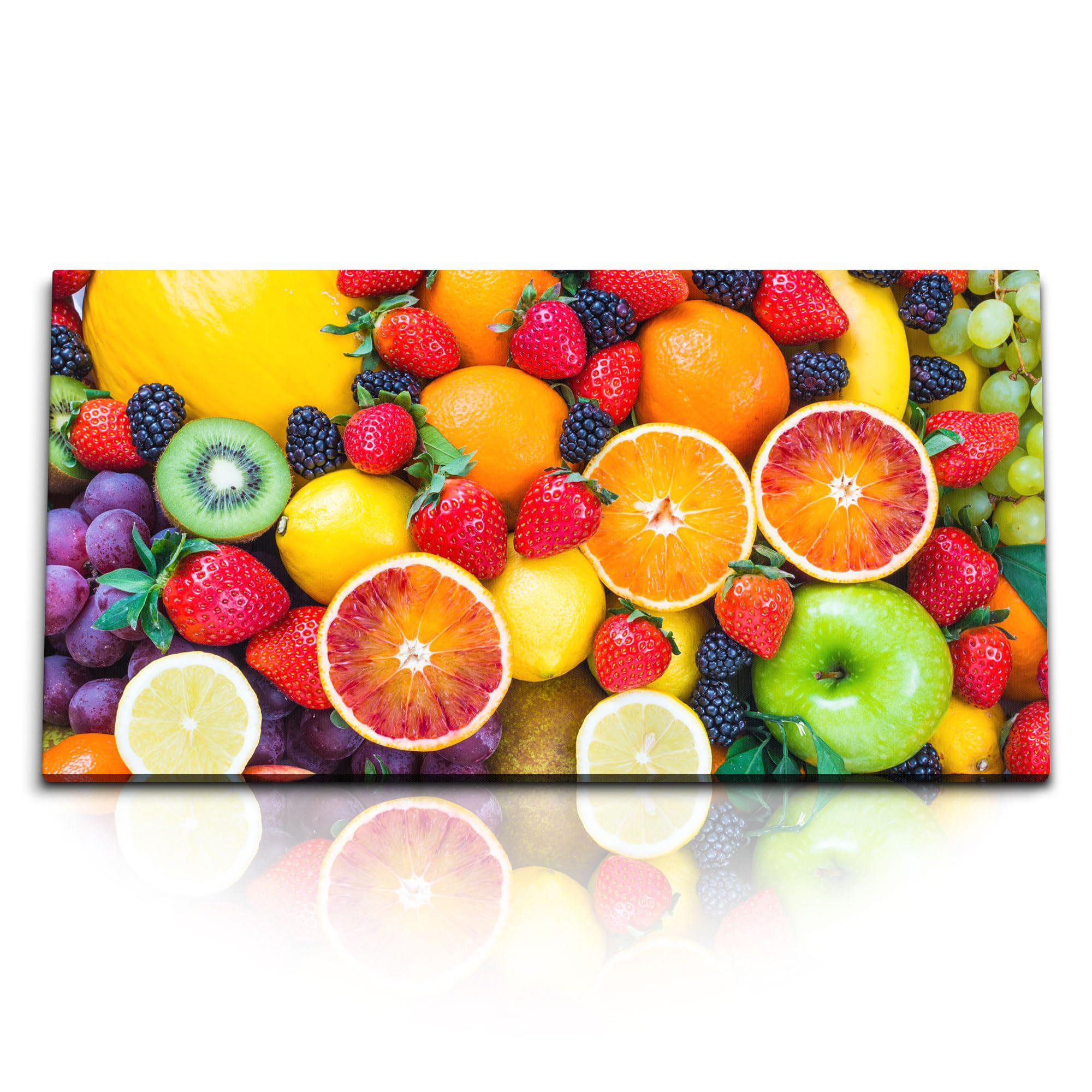 Paul Sinus Wandbild 120x60cm – Leckere Pizzavielfalt, modernes Küchenbild auf Leinwand, rustikale Essenskunst für Küche, Esszimmer, Restaurant, italienische Atmosphäre