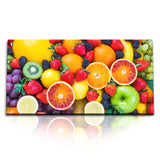 Paul Sinus Wandbild 120x60cm – Leckere Pizzavielfalt, modernes Küchenbild auf Leinwand, rustikale Essenskunst für Küche, Esszimmer, Restaurant, italienische Atmosphäre