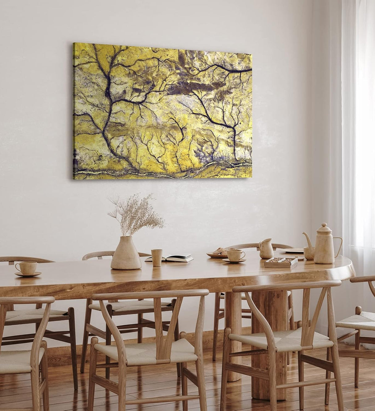 Paul Sinus Wandbild 120x80cm Luftaufnahme von der Erde Vogelperspektive Flussadern