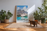 Paul Sinus Kunstdruck 40x60cm Moraine Lake – türkisblauer Gletschersee vor Felsmassiv in Kanada