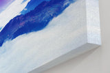 Sinus Art Wandbild 120x80cm Stimmungsvolle Bergsilhouette mit Nebelmeer im Tal und farbenprächtigem Himmel