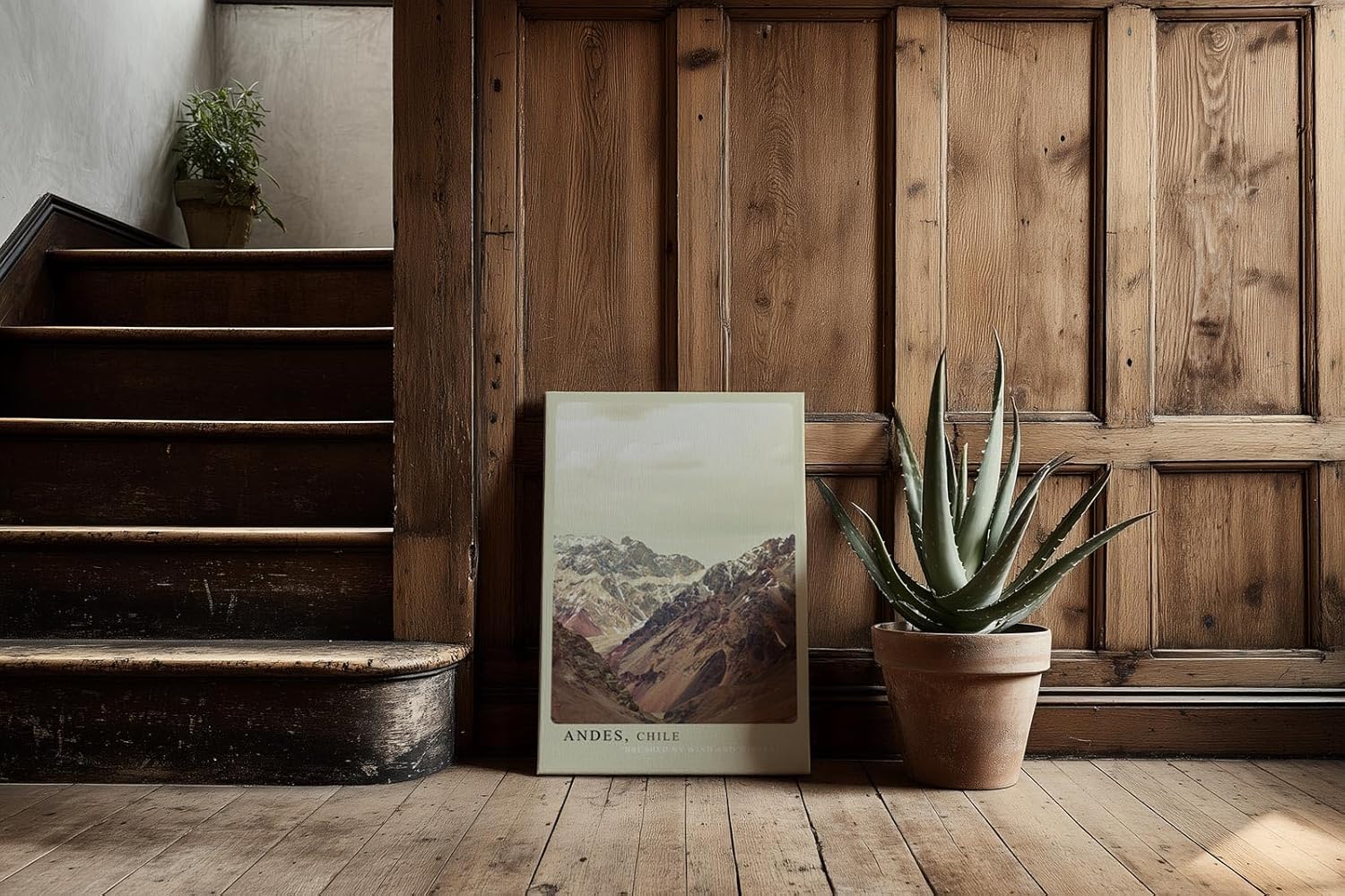 Paul Sinus Kunstdruck 40x60cm Andes – Erhabene Berglandschaft Chiles mit mineralischer Farbstruktur