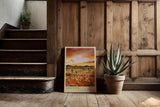 Paul Sinus Kunstdruck 40x60cm Kata Tjuta Australien Rotes Outback mit spektakulärem Abendhimmel