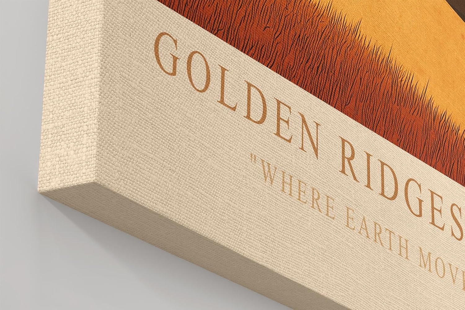 Paul Sinus Wandbild in 40x60cm Golden Ridges – Landschaft in warmen Goldund Rottönen für zeitlose Raumgestaltung