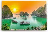 Paul Sinus Wandbild 120x80cm V?nh H? Long Bucht in Vietnam Sonnenuntergang Felsen