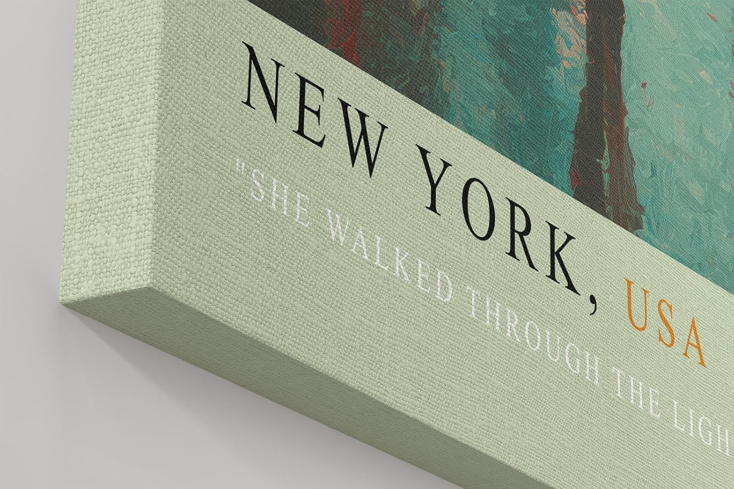 Paul Sinus Wandbild in 40x60cm New York, USA Impressionistische Stadtansicht mit Frau im roten Mantel inmitten des nächtlichen Times Square