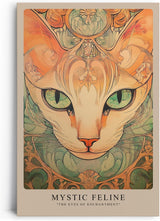 Paul Sinus Leinwandbild 80x120cm Mystische Katze kunstvoll surreal faszinierend hypnotisch elegantes Design stilvolle Wandkunst harmonische Farben