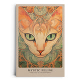 Paul Sinus Leinwandbild 80x120cm Mystische Katze kunstvoll surreal faszinierend hypnotisch elegantes Design stilvolle Wandkunst harmonische Farben