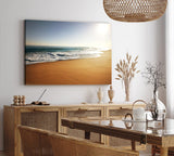 Paul Sinus Wandbild 120x80cm Strand Sandstrand Meer Horizont Sonne Wellen