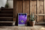 Paul Sinus Kunstdruck 40x60cm Violette Blüte in Nahaufnahme – florales Farbspiel in Lila und Weiß