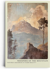 Paul Sinus Leinwandbild 60x90cm Flüstern des Berges – Vintage Landschaftskunst mit verwitterter Ästhetik und nostalgischer Tiefe